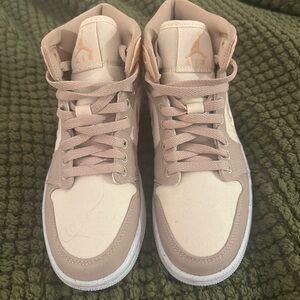 Nike Women's Sneakers in Beige and White